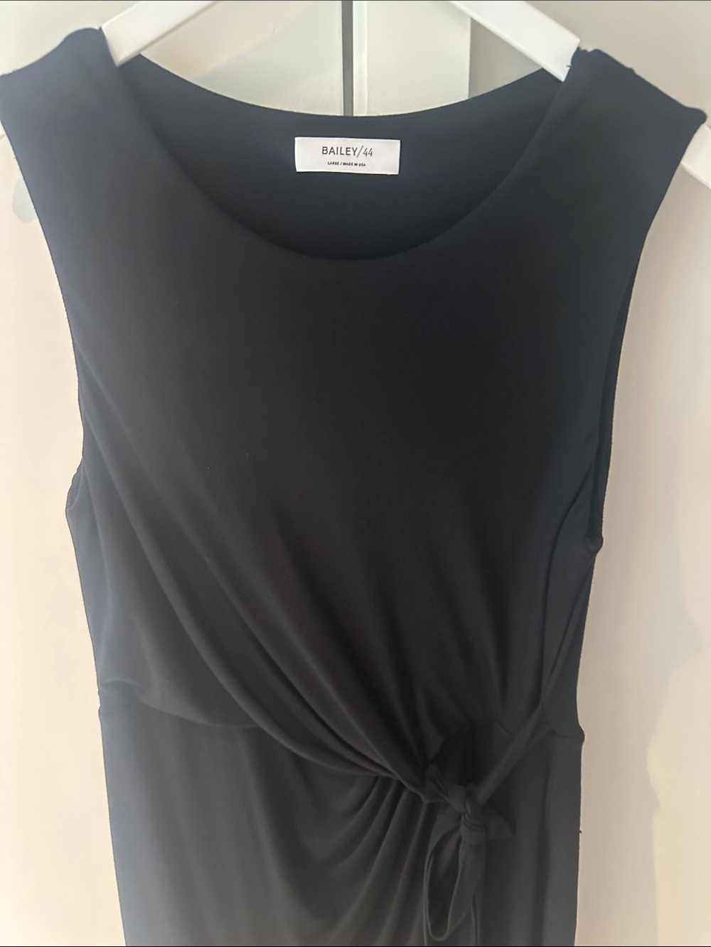 Bailey 44 Black Sleeveless Tie-Waist Dress